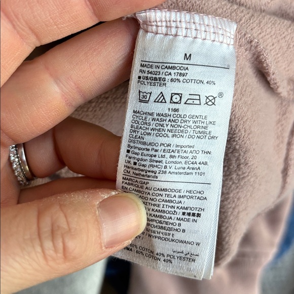 GAP Blush Pink Quarter Zip Sweatshirt - Picture 3 of 5